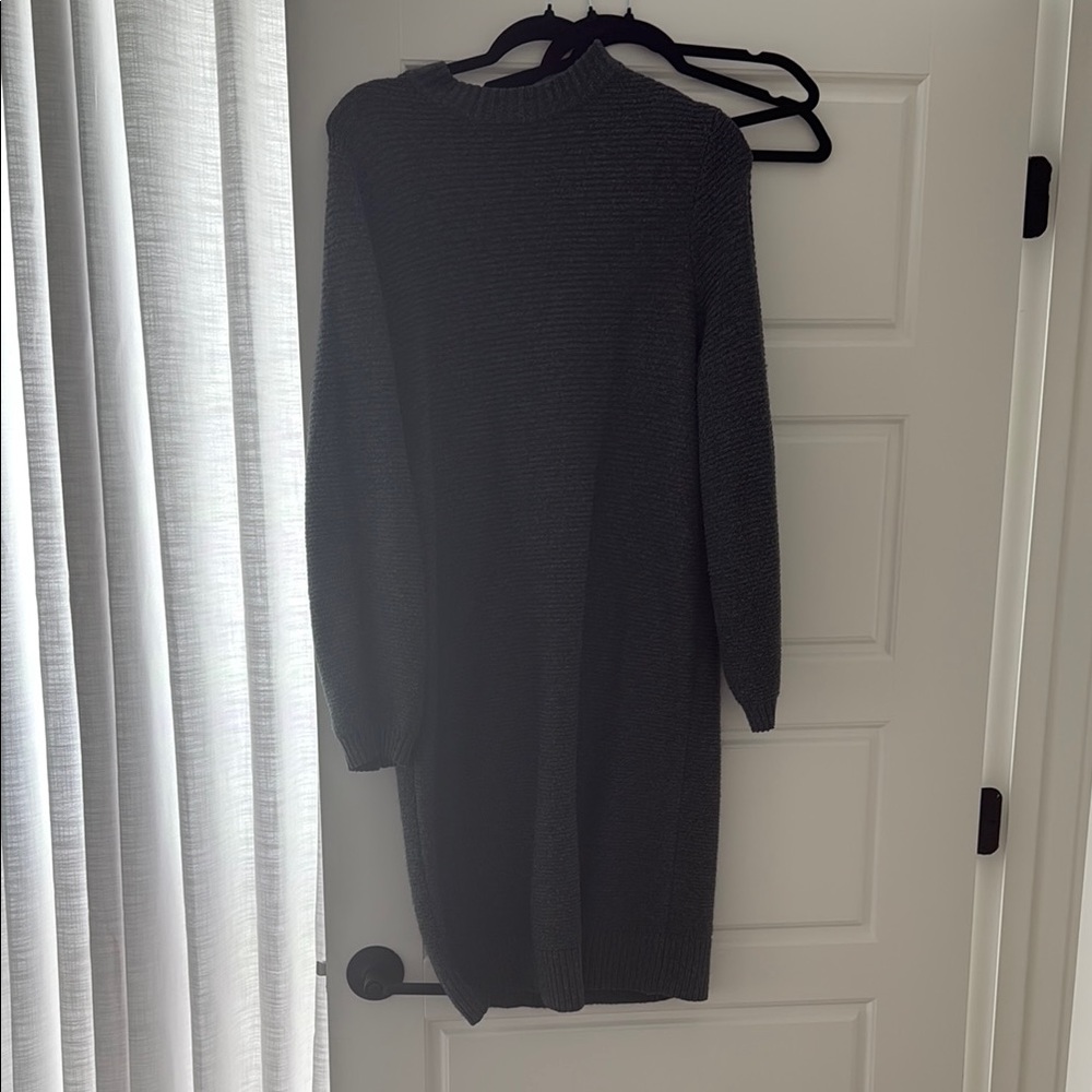 Grey sweater dress